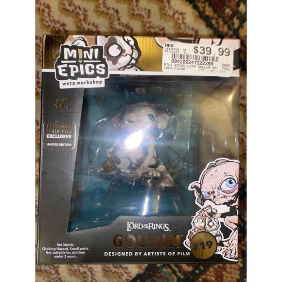 Weta Workshop Mini Epics GOLLUM w/Rabbits SDCC #19 Lord Of The Rings - Picture 1 of 7